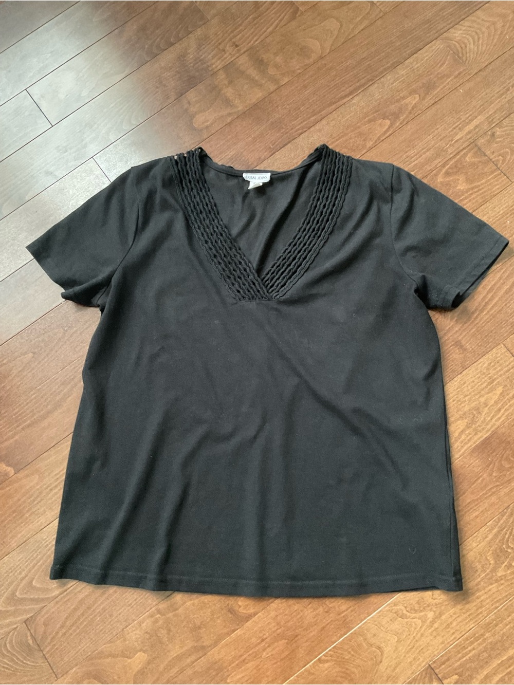 Tribal Black V-Neck Tee